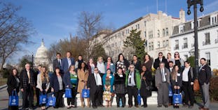 On capitol hill day, a group of NPF advocates gather after meeting with lawmakers about chronic disease health legislation.