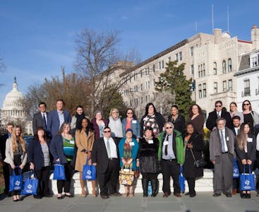 On capitol hill day, a group of NPF advocates gather after meeting with lawmakers about chronic disease health legislation.