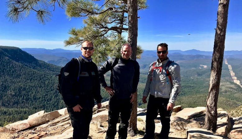 Darren Hitz hiking on a mountain