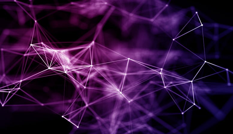 3D render of interconnected dots.