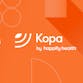 Orange graphics with National Psoriasis Foundation Logo and Kopa by Happify Health logo.