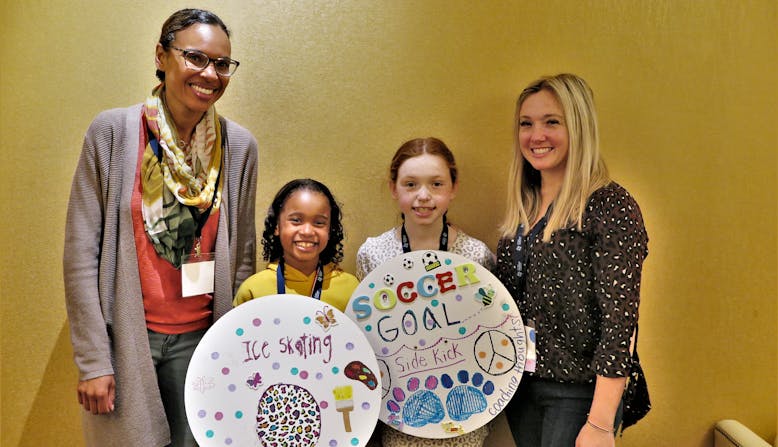 Healthier Together: Learning for All Ages conference. Michel, Michelle, Leah, Skylar