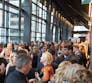 Photo of people socializing at the Seattle Gala.
