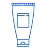 Graphic icon of a topical treatment.