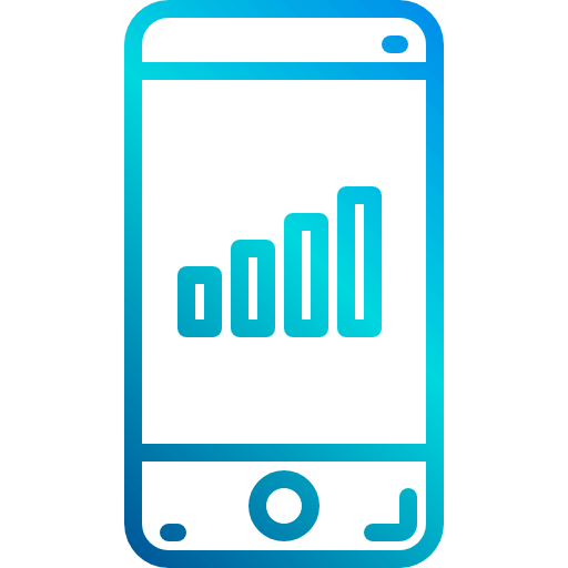 ícone de celular azul