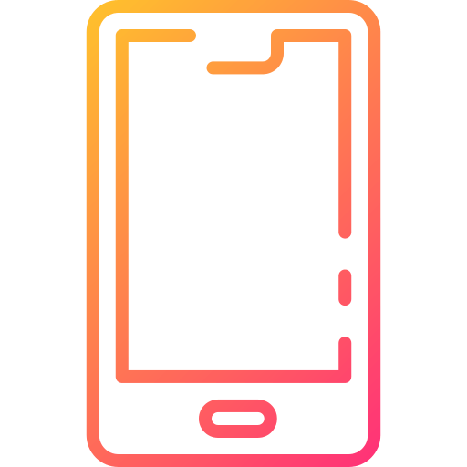 ícone de celular laranja