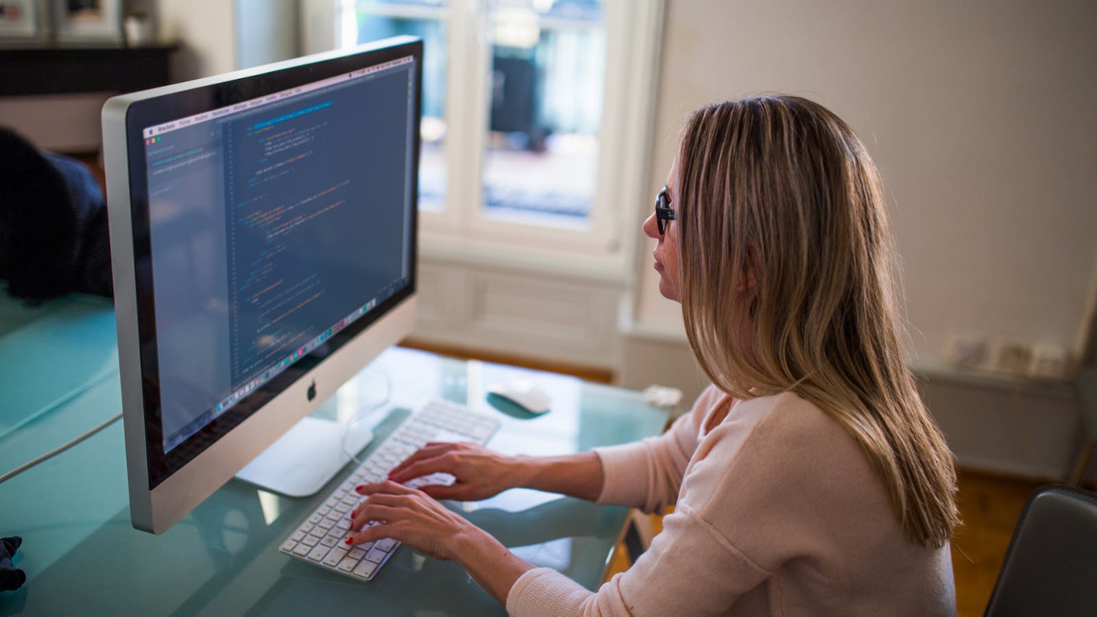 woman working on board related business