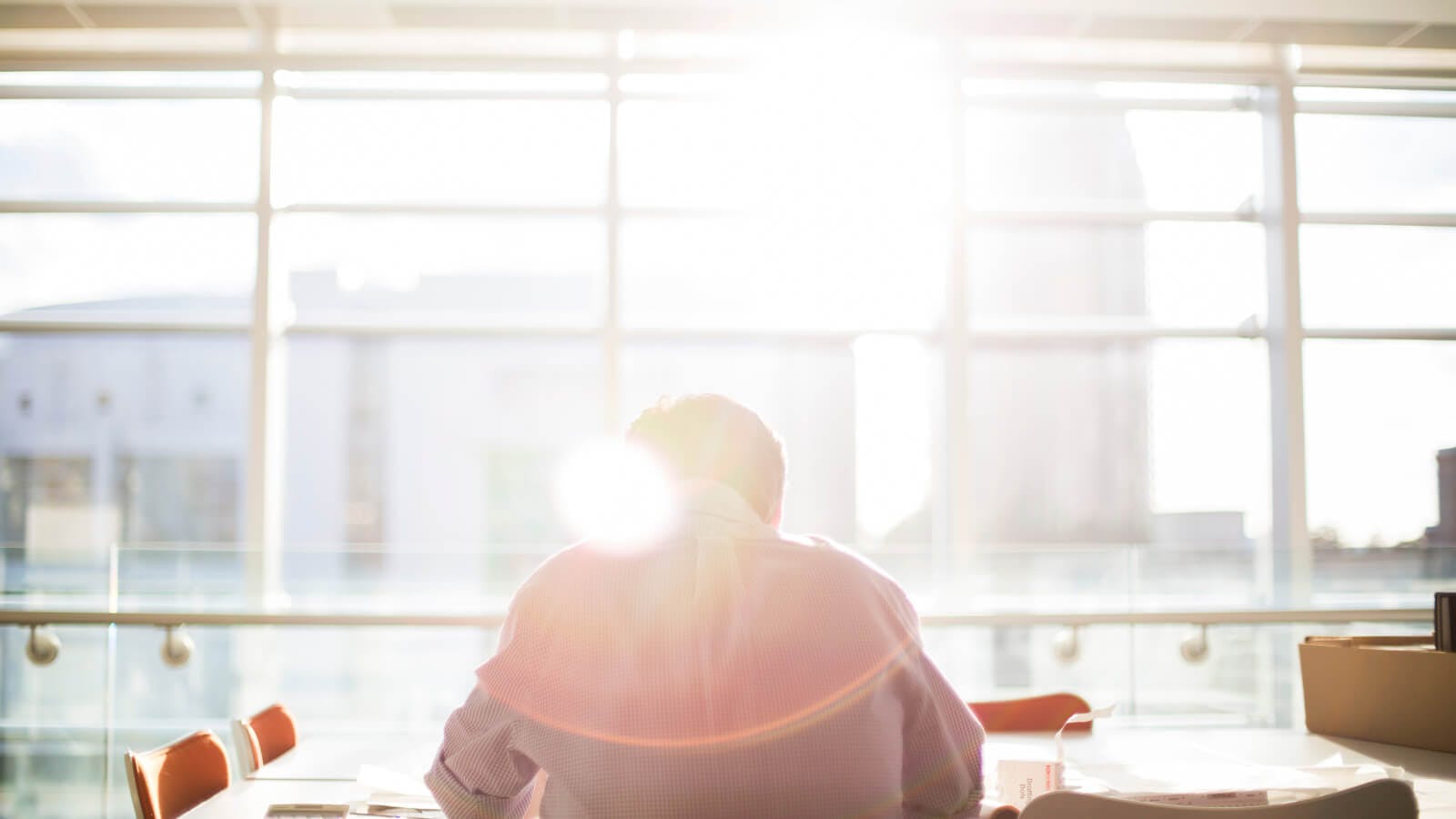 man preparing for meeting