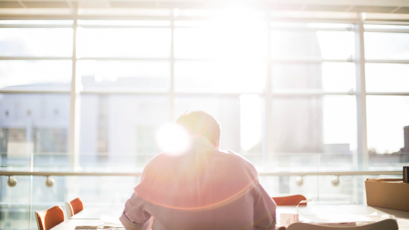 man preparing for meeting 