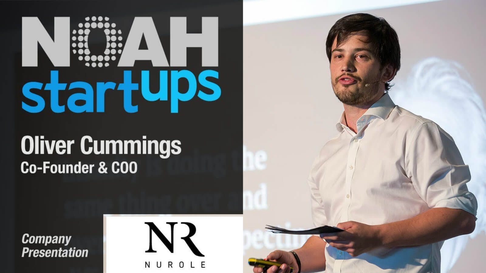 Nurole's COO, Oliver Cummings, speaking at Berlin tech conference, Noah start ups