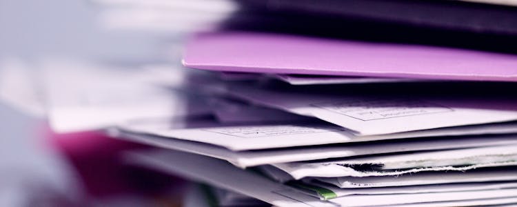 Large pile of paperwork Large pile of paperwork