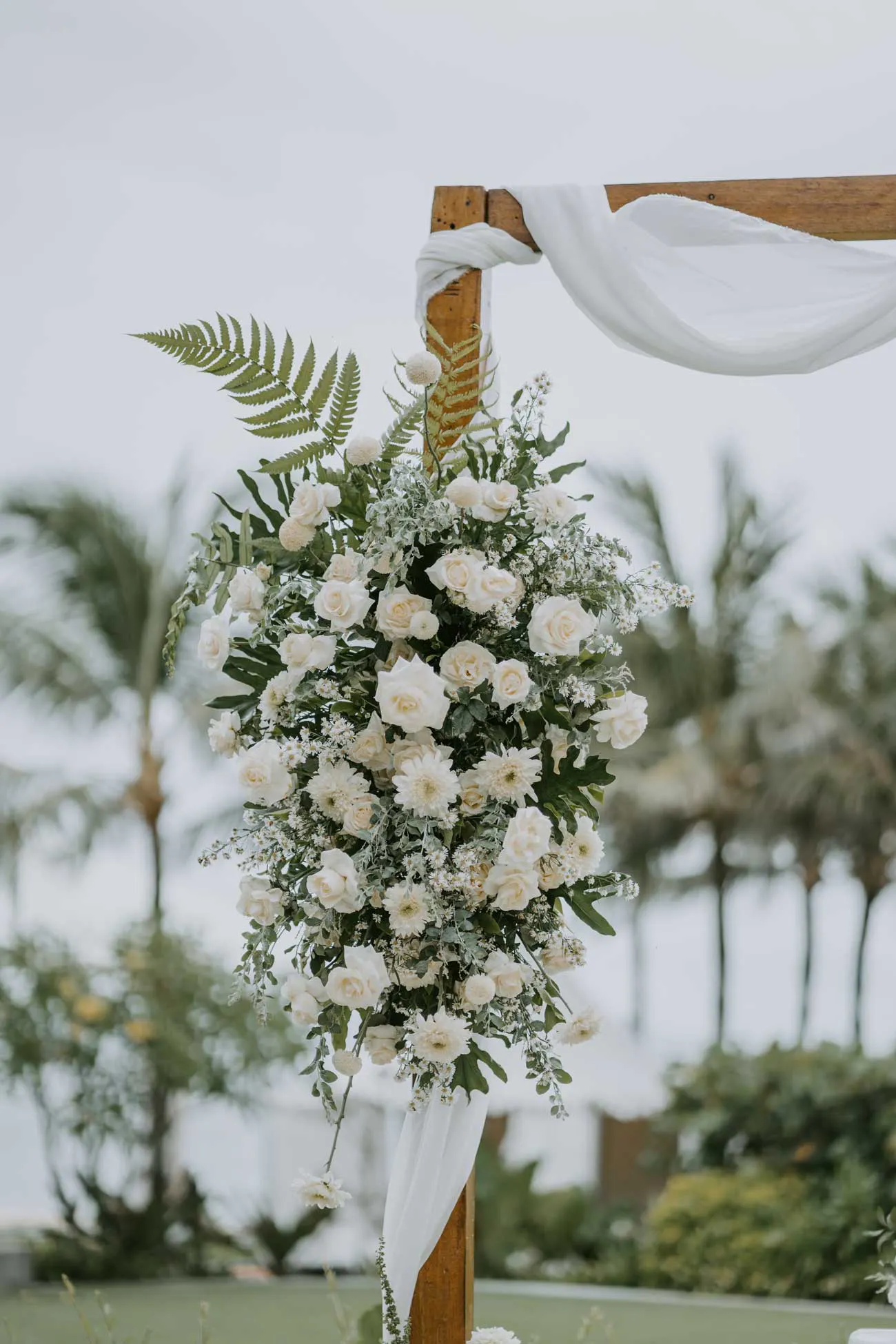 beautiful wedding decorations for a beachfront bali wedding