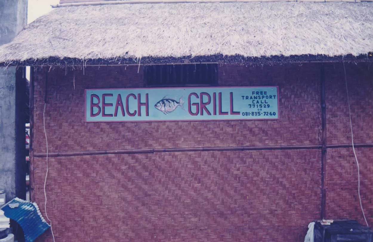 nusa dua beach grill back in the 1990's