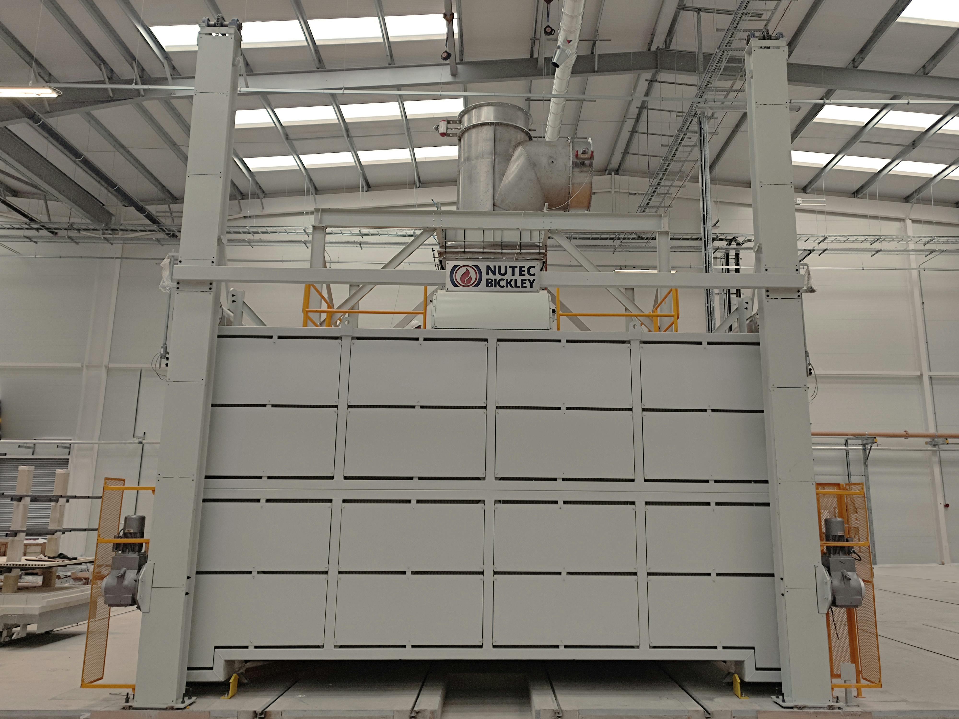 5.4m wide kiln with vertical door and automatic transfer car