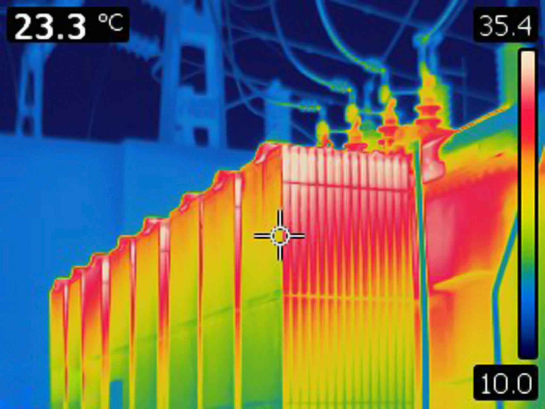 thermographic image of an industrial facility