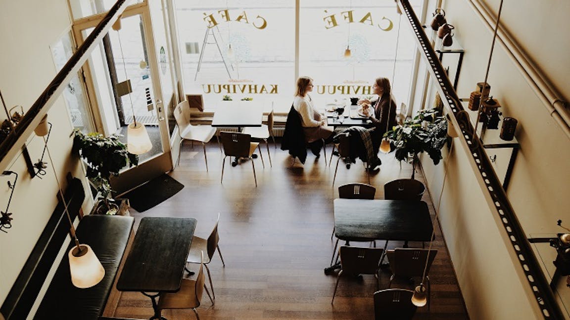 Ladies in cafe