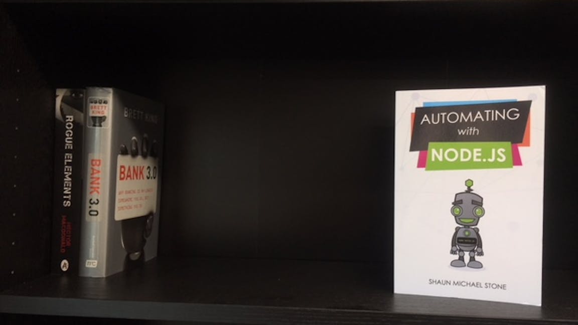 Shaun Stone book on bookcase