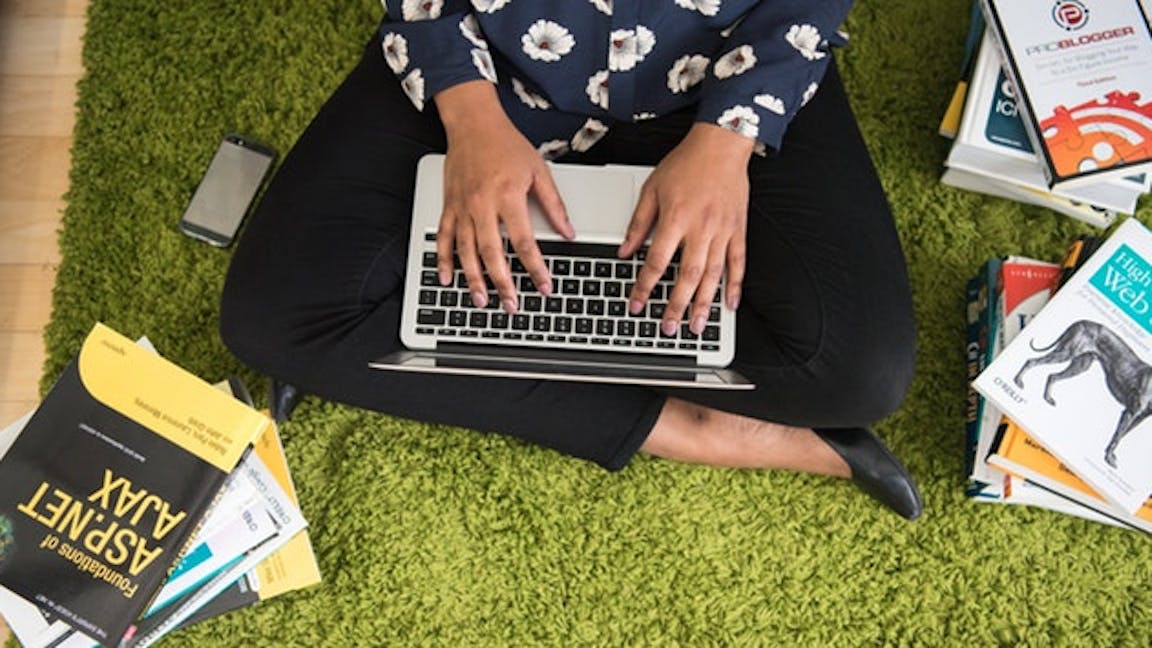 woman coding