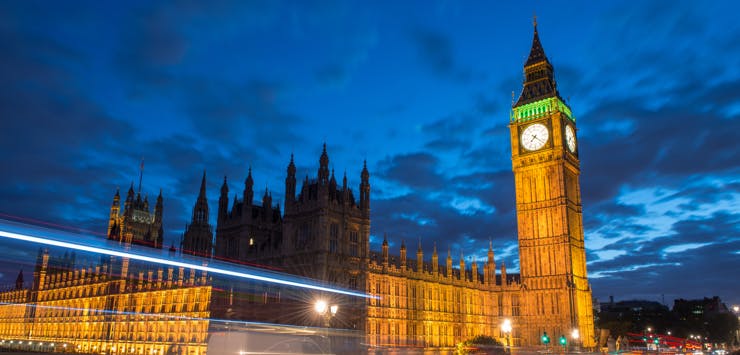 London Houses of Parliament at night