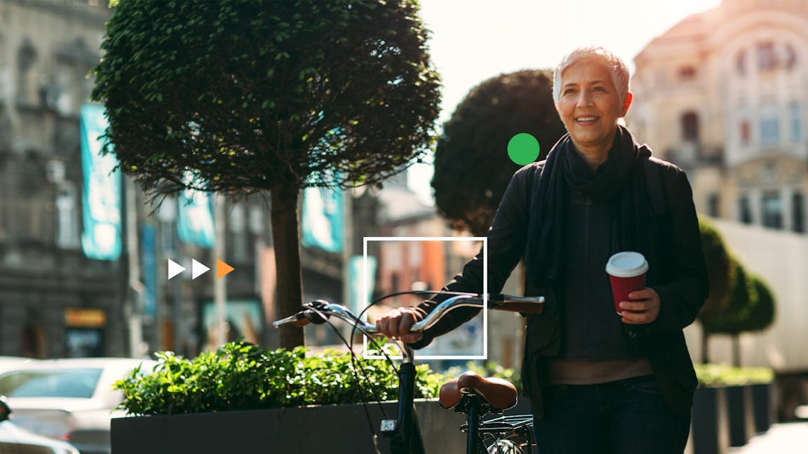 Woman holding a coffee