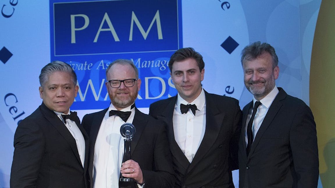 Collecting an award