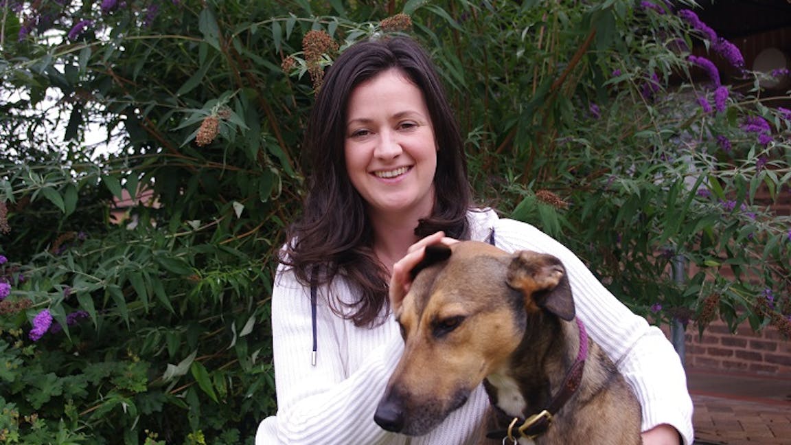 Lady with her dog