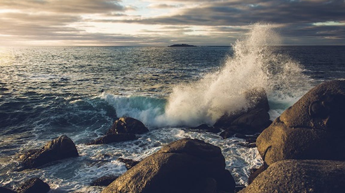 image of stormy coastline
