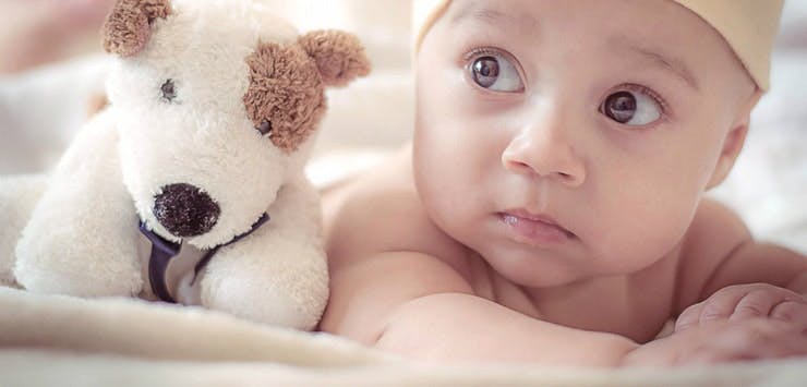 baby with toy