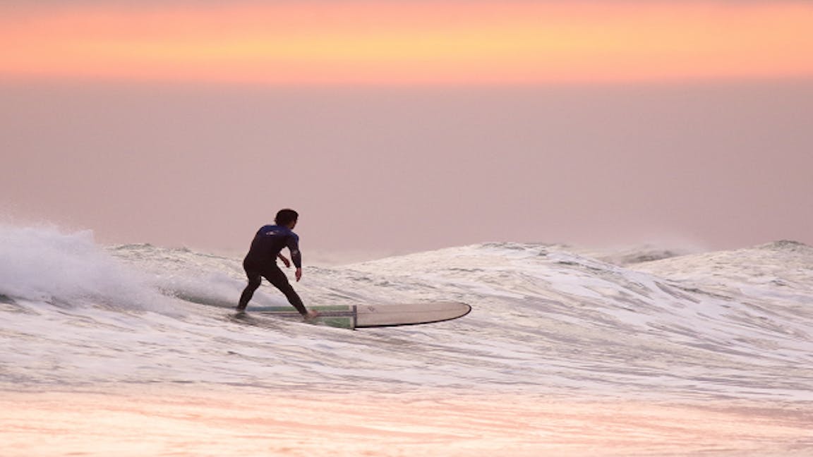 man surfing
