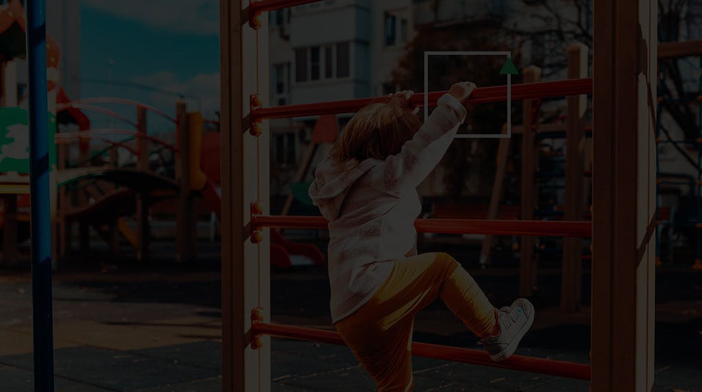 Child playing on the playground