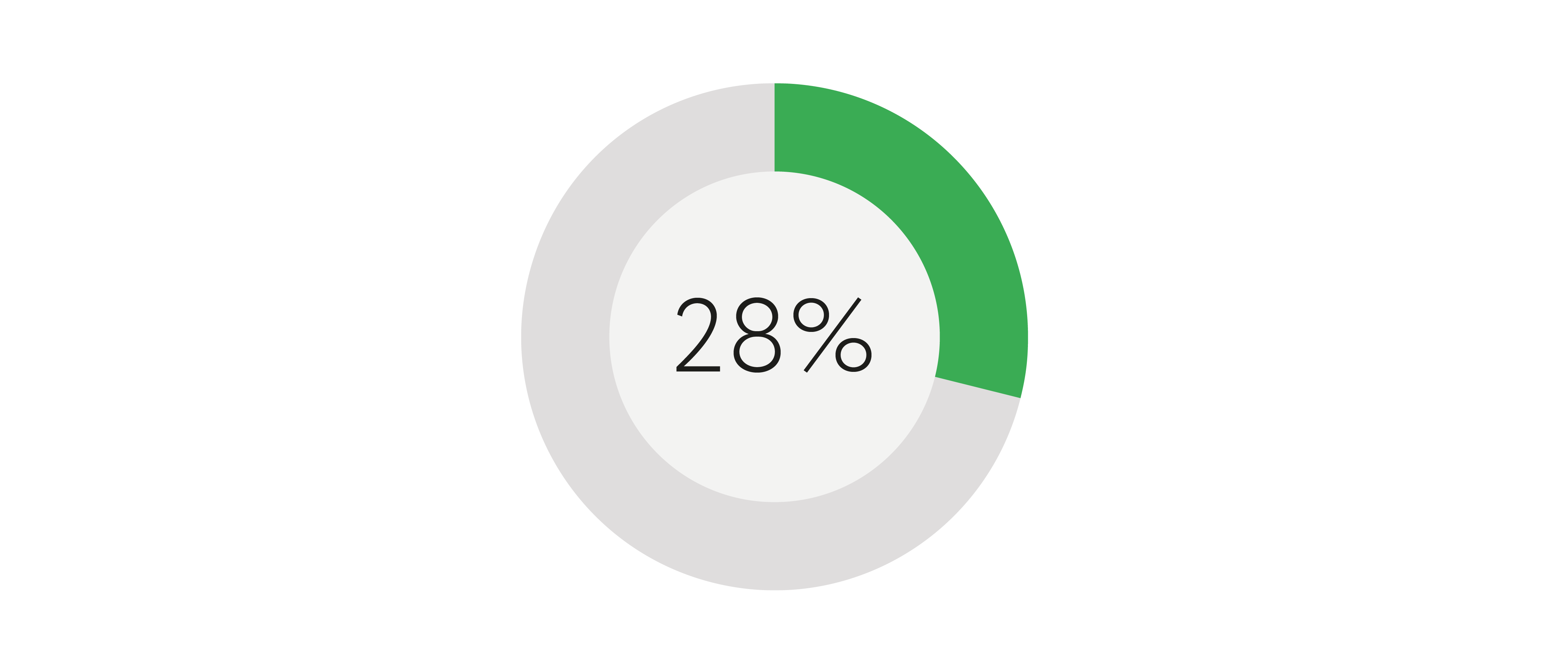 pie chart 28%