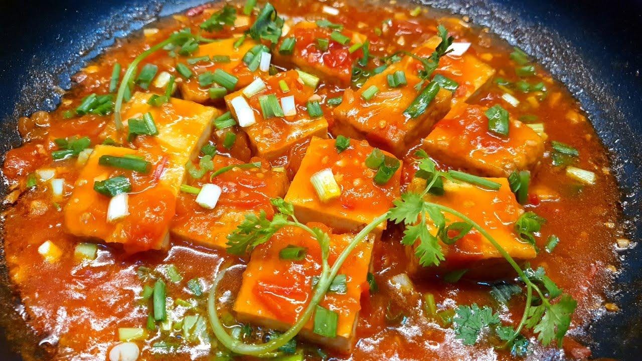 Đậu hũ sốt cà (chay)