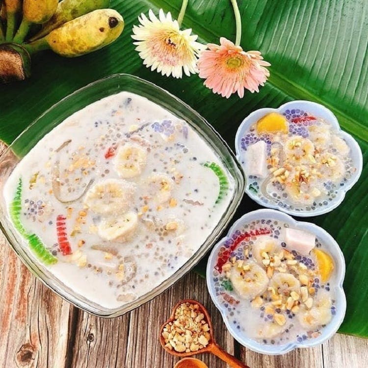 Chè chuối chưng