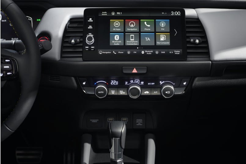 Honda Jazz, innanrými, snertiskjár