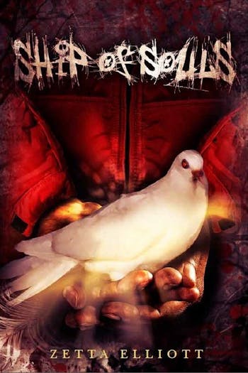 book cover for Ship of Souls featuring hands holding a white bird
