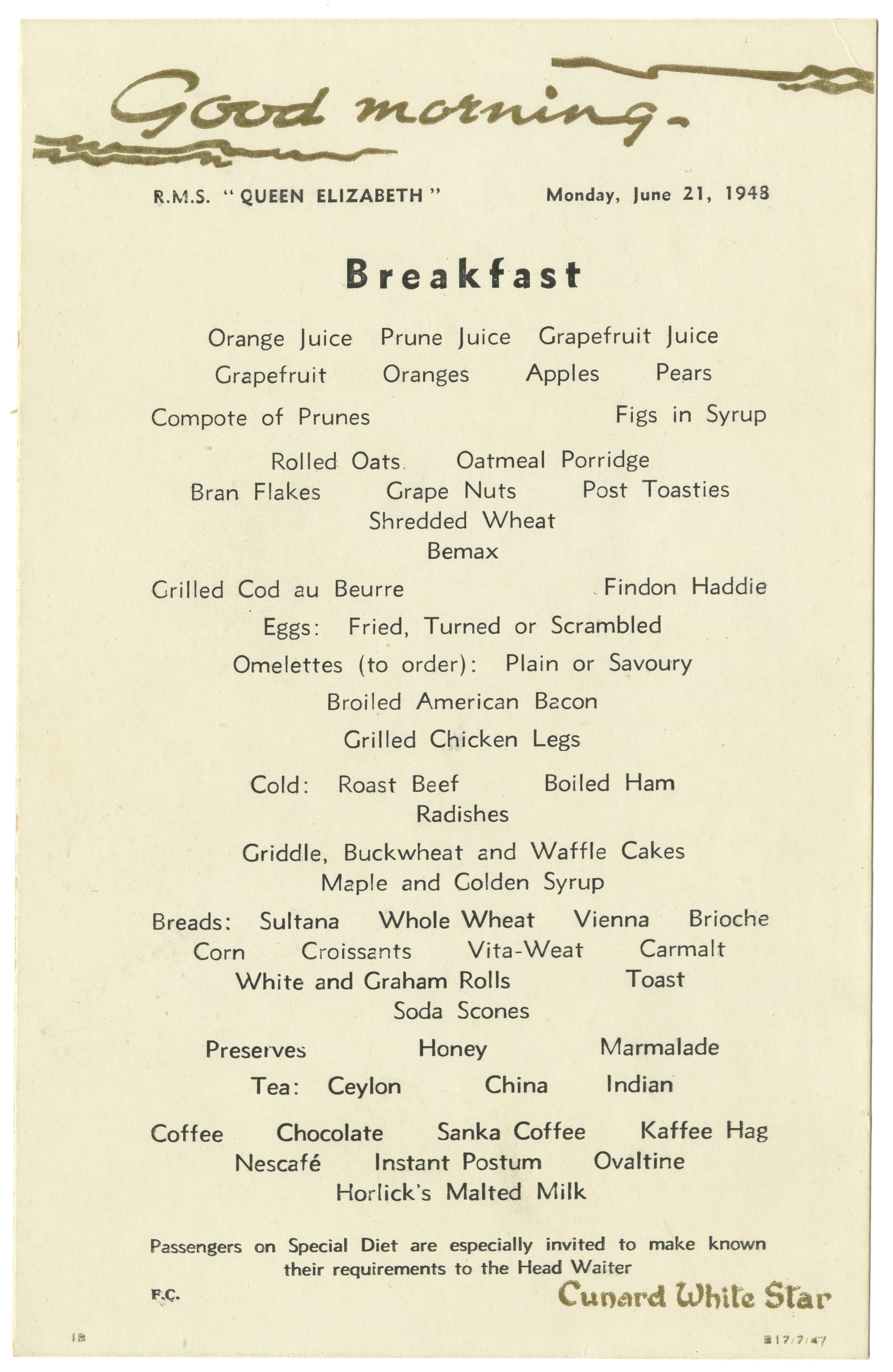 Dining In Transit: Postwar Ocean Liners | The New York Historical