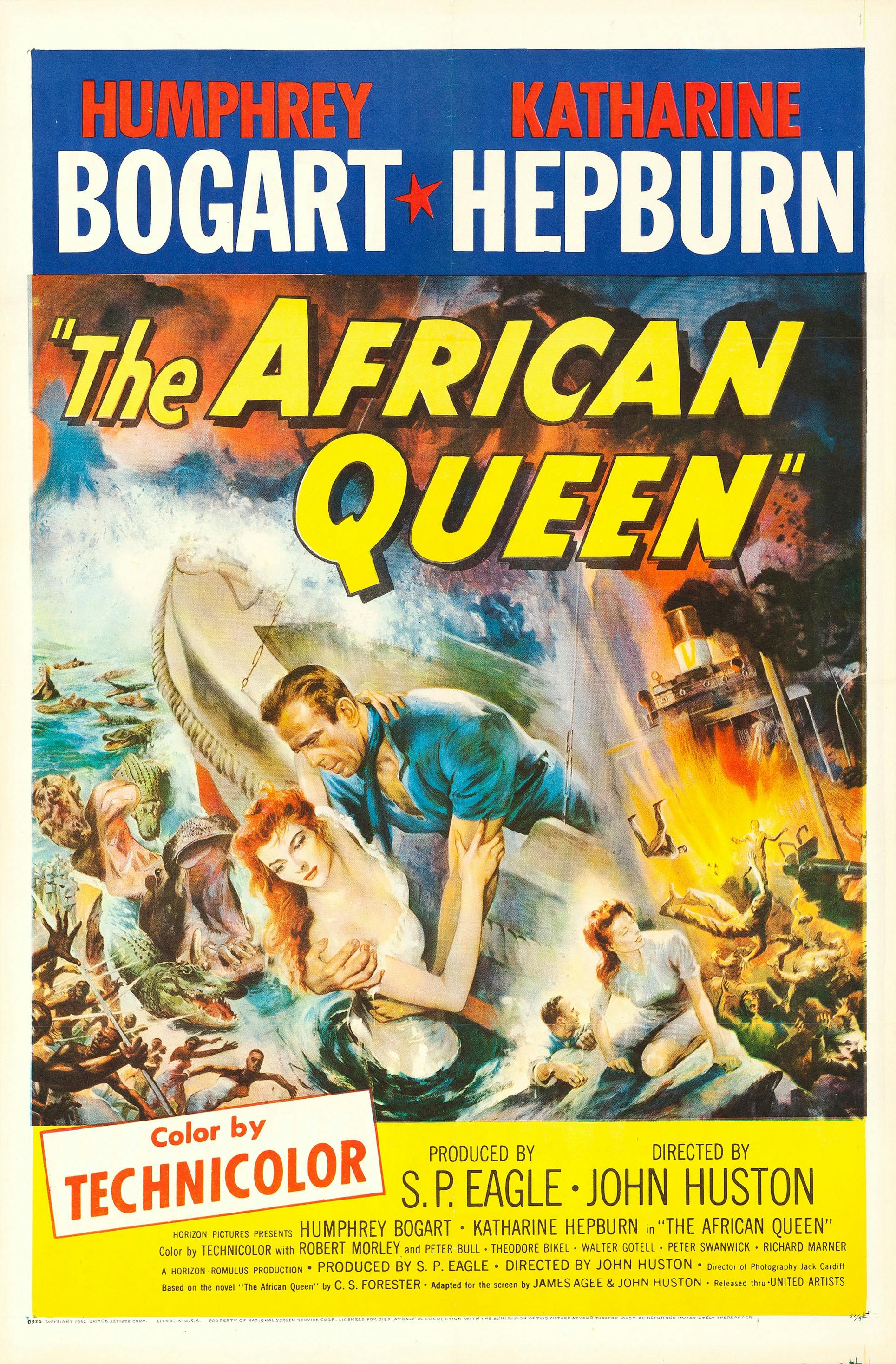 movie poster for the african queen