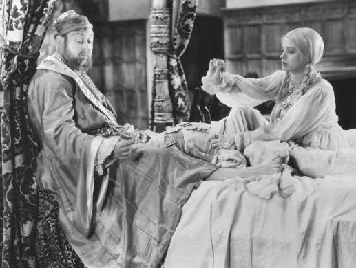 A still from the 1933 black and white movie The Private Life of Henry VIII