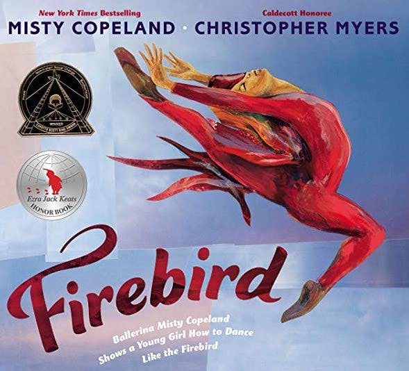 Book cover for Firebird featuring a red-clad dancer leaping in the air