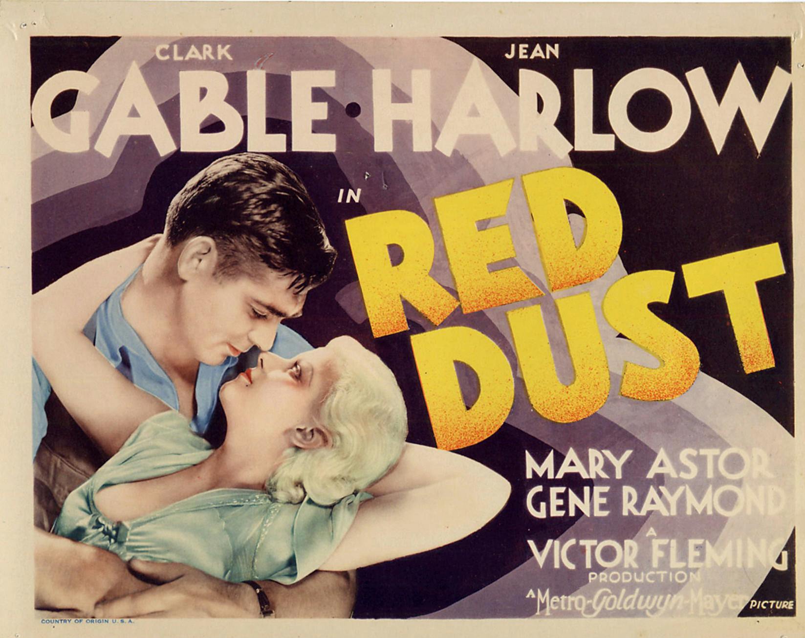 poster for the movie red dust starring clark gable