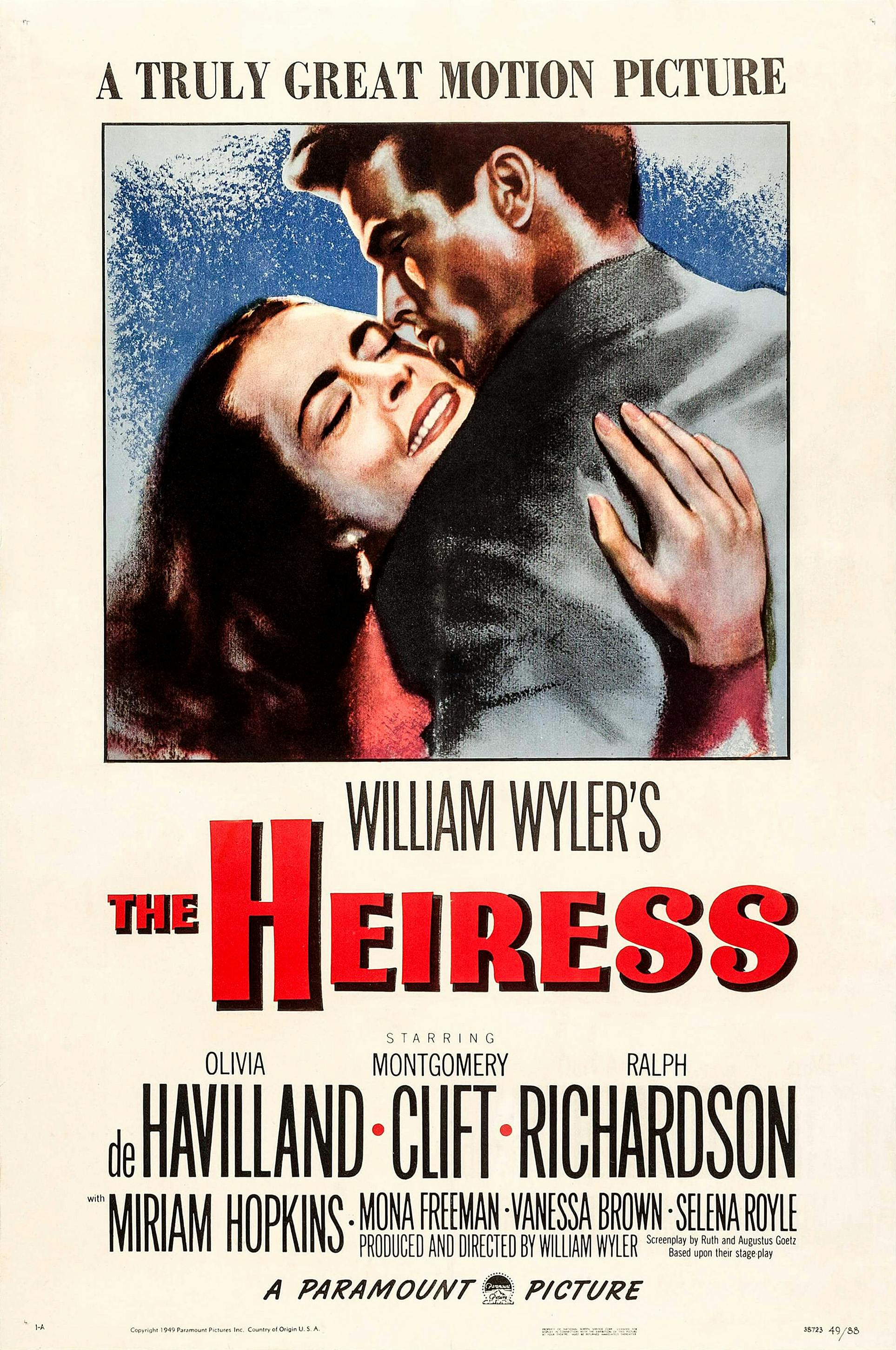 movie poster for The Heiress