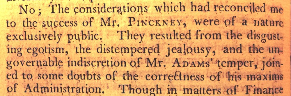 Alexander hamilton letter 2025 to john adams