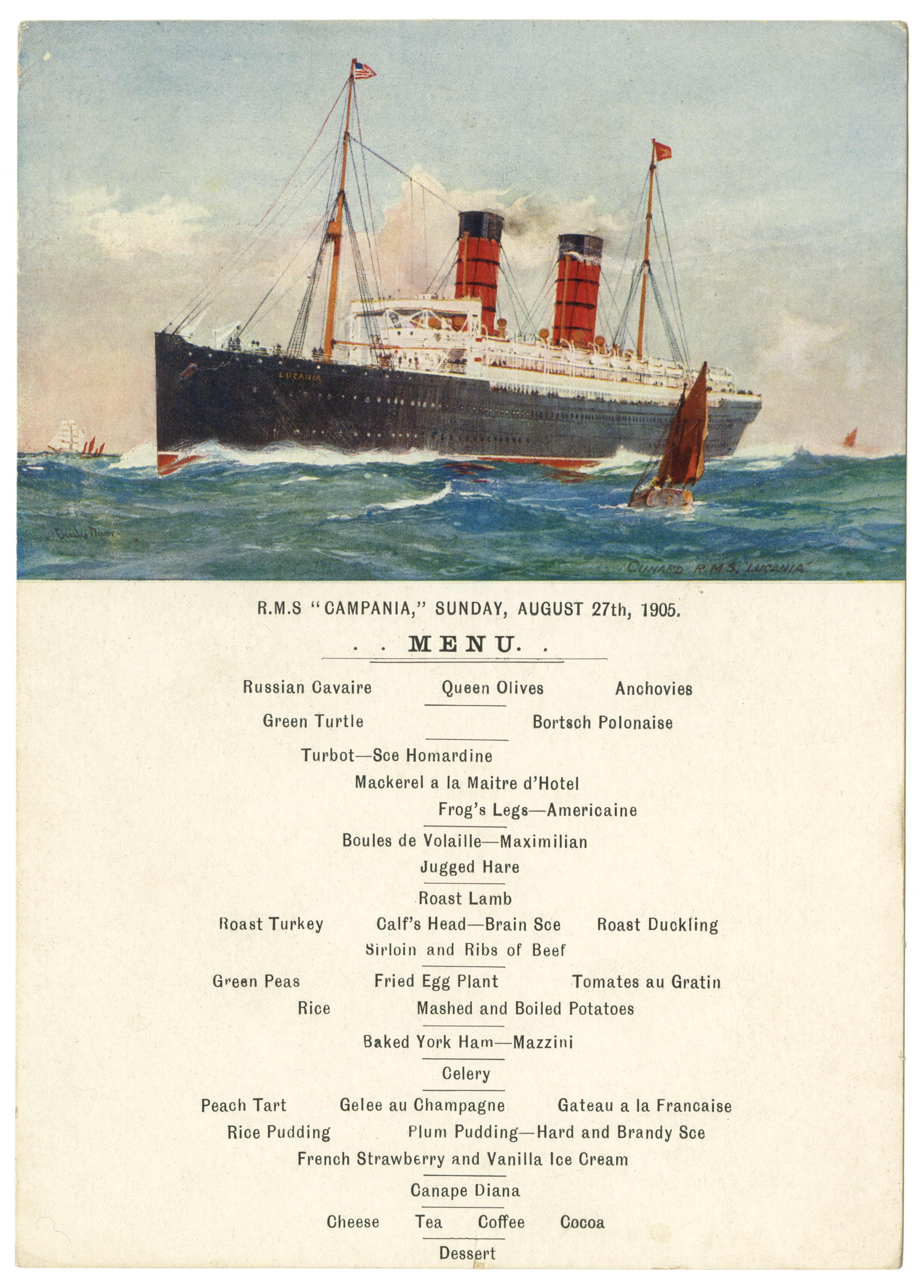 Dining in Transit: À la Carte Dining at Sea | The New York Historical