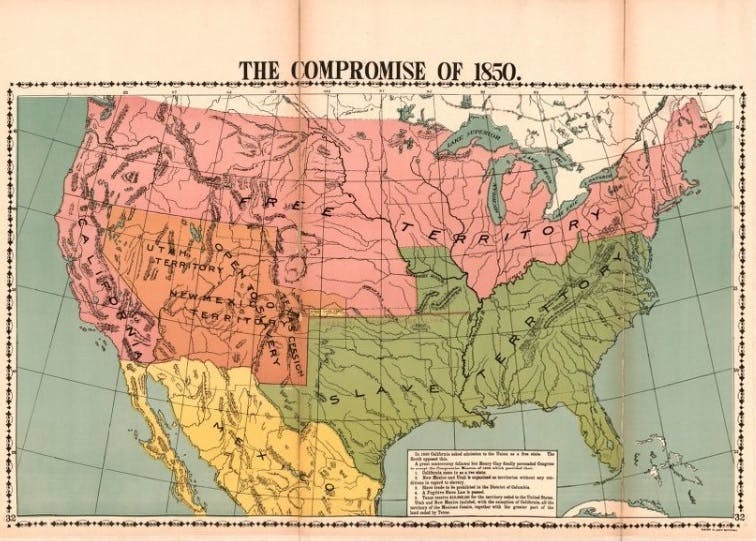 McConnell's Historical maps of the United States showing The Compromise of 1850