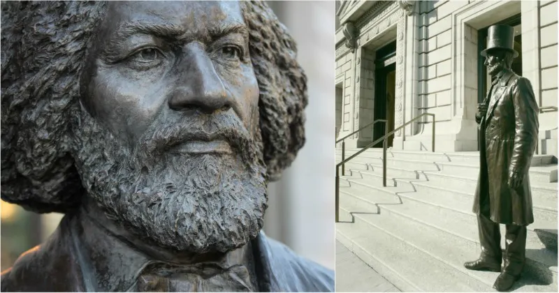 Statues of Abraham Lincoln and Frederick Douglass
