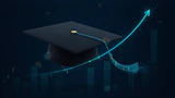 Graduation cap with financial graph