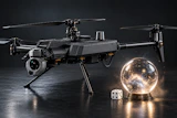 Drone and crystal ball