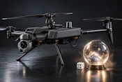 Drone and crystal ball