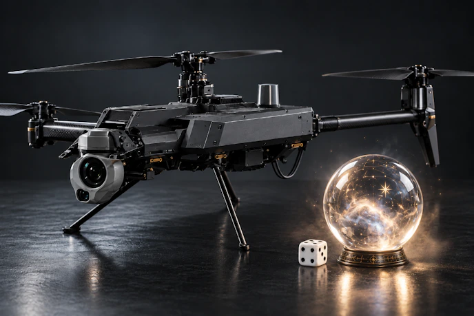 Drone and crystal ball
