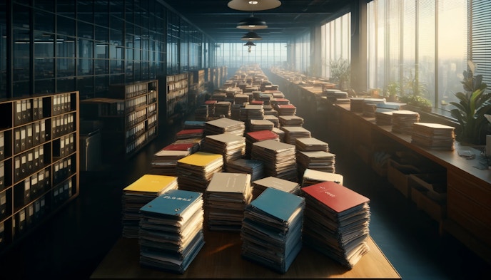 Files and documents piles